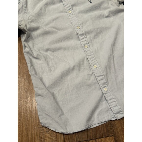 AllSaints Mens Button Up Short Sleeve Cotton White Gray Size M - Picture 3 of 6